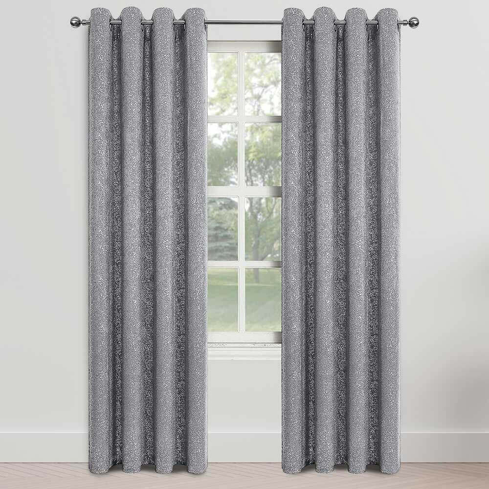 stamp curtain silver