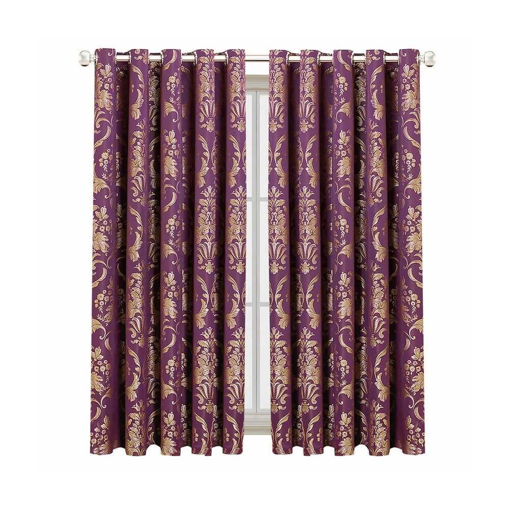jacquard curtains purple